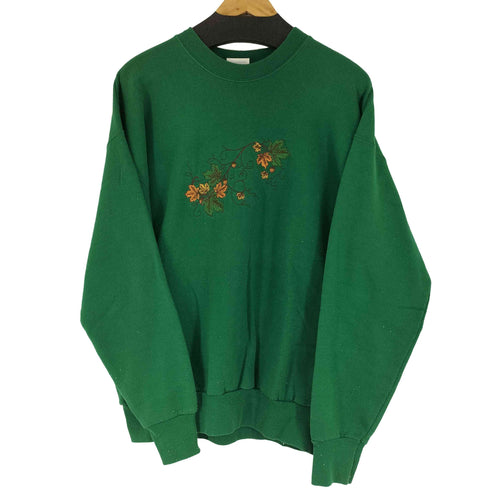 ヘインズ Hanes 90S フロント刺繍クルーネックスウェット メンズ